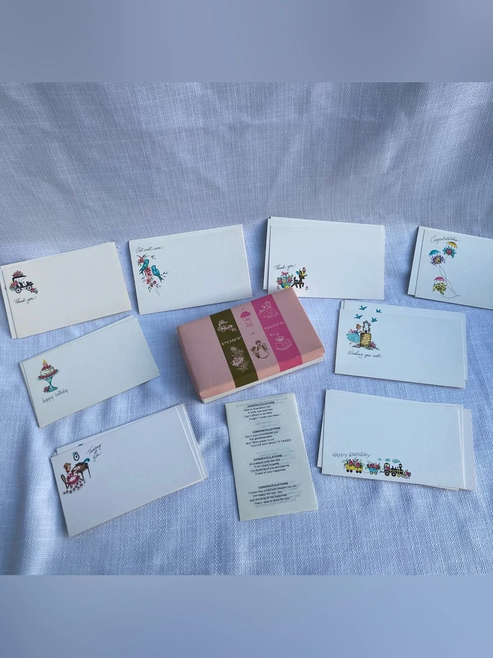 Vintage MCM Post-A-Note 40 Card Complete Set!